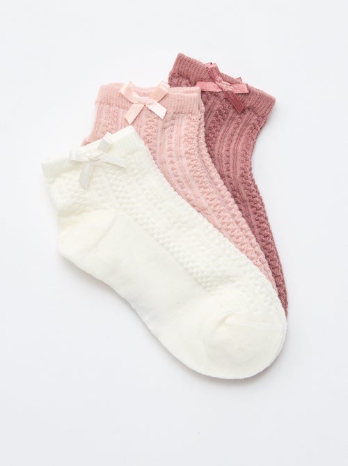 Set van 3 enkelsokken met ruches - Kiabi