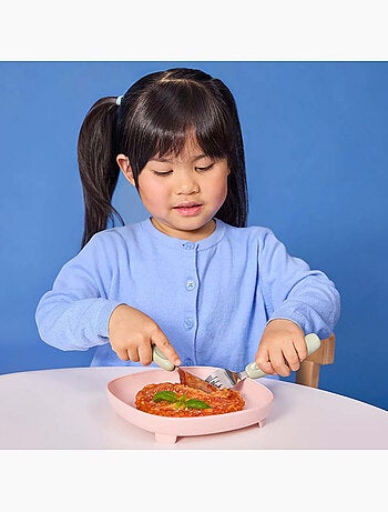 Set van 3 ergonomisch kinderbestek van roestvrij staal | b.box