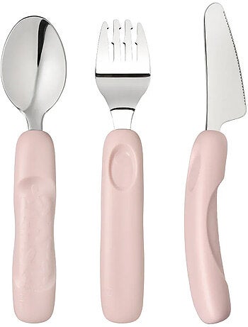 Set van 3 ergonomisch kinderbestek van roestvrij staal | b.box