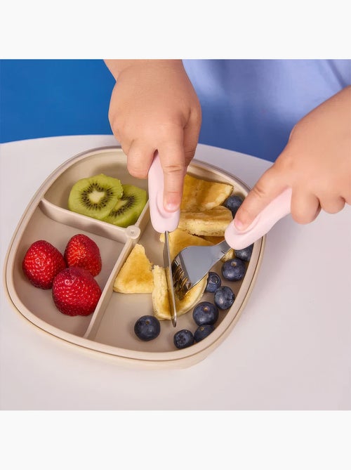 Set van 3 ergonomisch kinderbestek van roestvrij staal | b.box - Kiabi Set van 3 ergonomisch kinderbestek van roestvrij staal | b.box - Kiabi