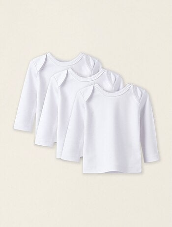 Set van 3 extra warme baby hemden met lange mouwen