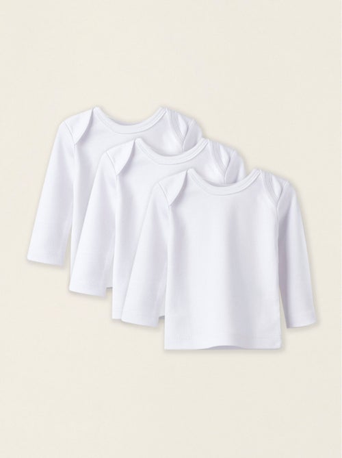 Set van 3 extra warme baby hemden met lange mouwen - Kiabi Set van 3 extra warme baby hemden met lange mouwen - Kiabi