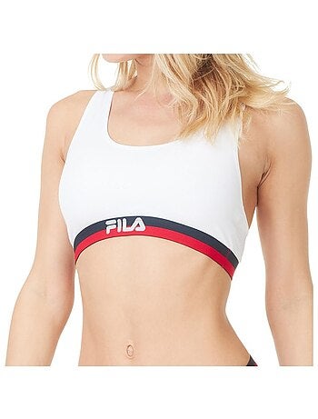 Set van 3 fila fu6048 katoenen bh's in grijs, marineblauw en wit.