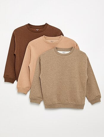 Set van 3 fleecesweaters met lange mouwen