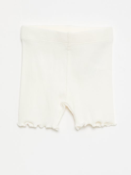 Set van 3 geribbelde fietsbroeken - Kiabi