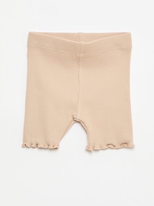 Set van 3 geribbelde fietsbroeken - Kiabi