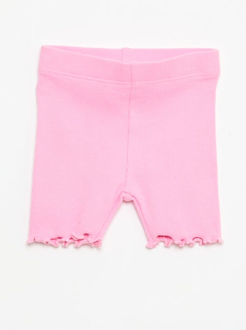 Set van 3 geribbelde fietsbroeken - Kiabi