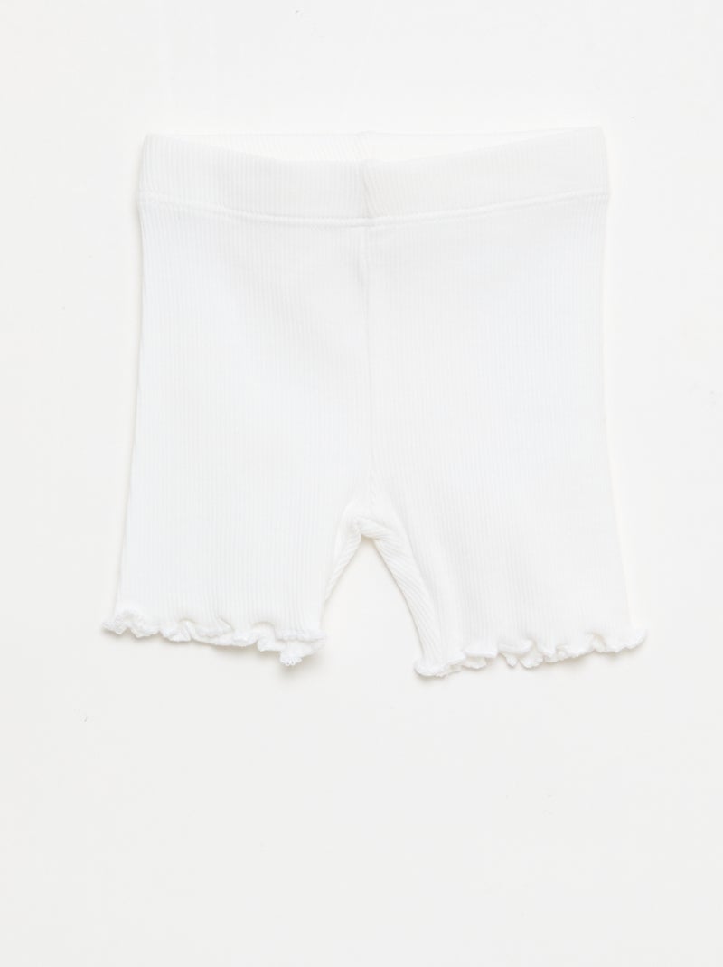 Set van 3 geribbelde fietsbroeken Rose - Kiabi