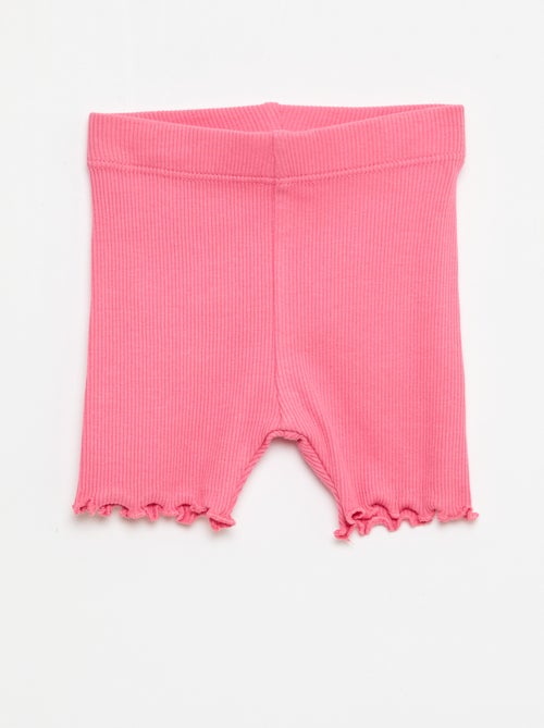 Set van 3 geribbelde fietsbroeken - Kiabi