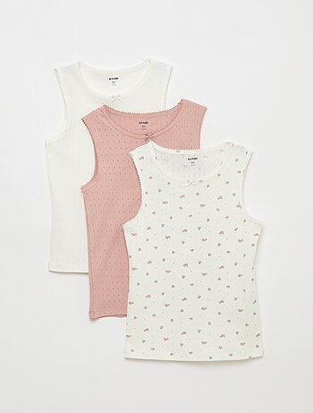 Set van 3 hemdjes van ajourtricot