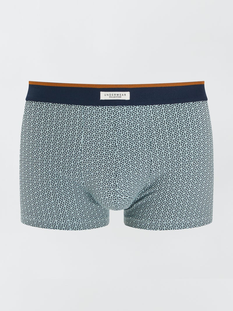 Set van 3 herenboxers van fantasietricot KAKI - Kiabi