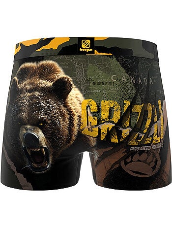 Set van 3 herenboxershorts, 2 jaar garantie, wild animals