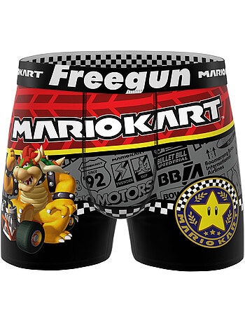 Set van 3 herenboxershorts met super mario kart-print.