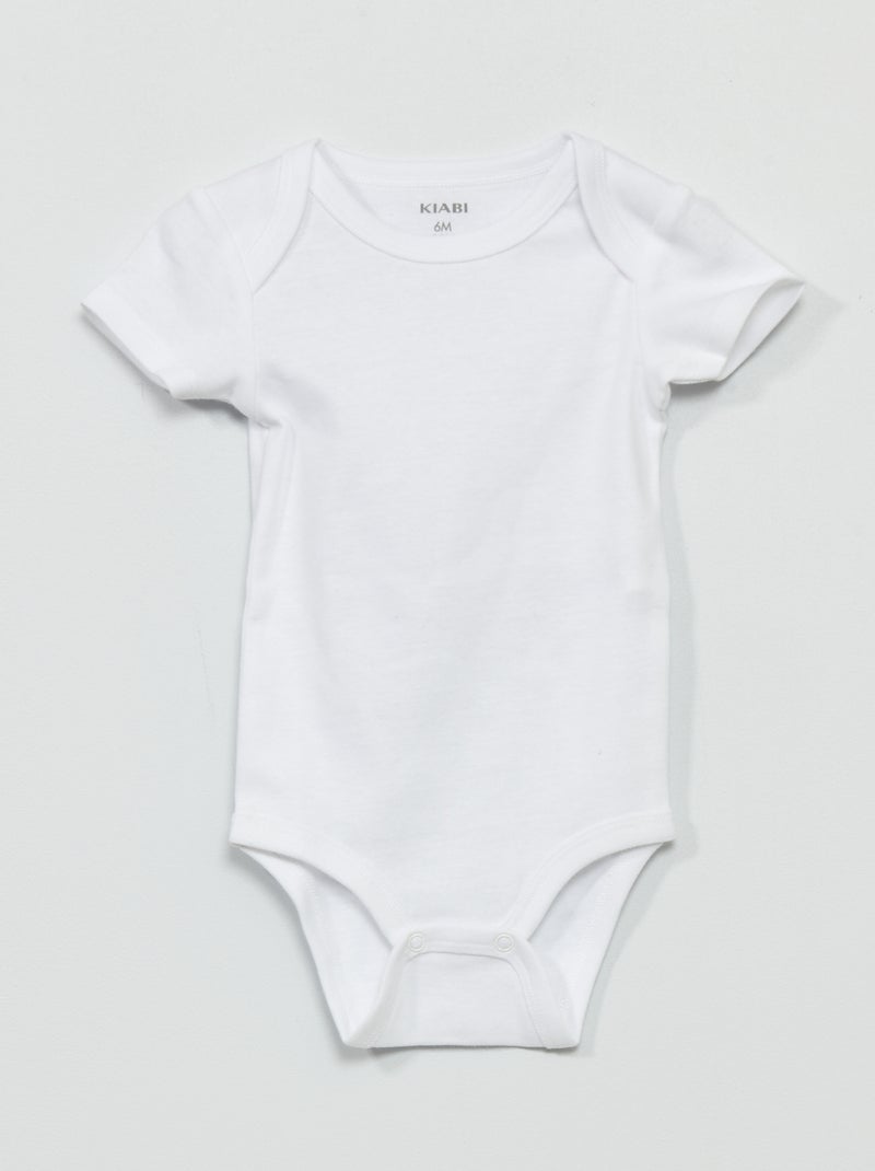 Set van 3 jersey bodies wit - Kiabi