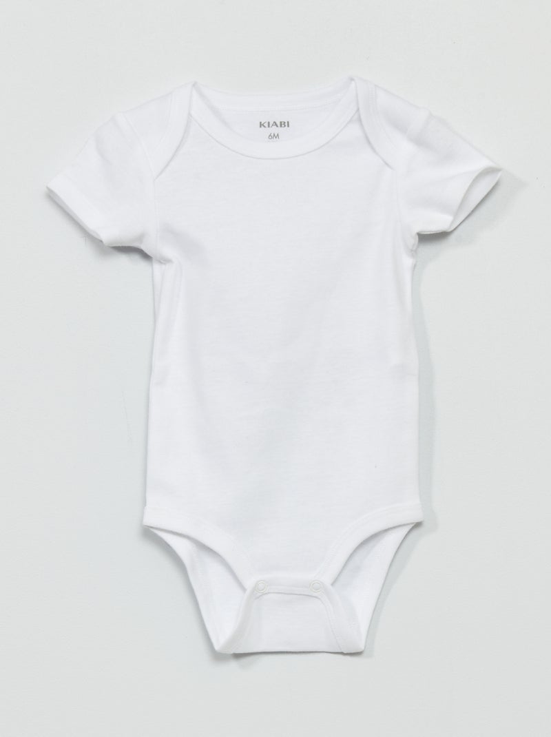 Set van 3 jersey bodies wit - Kiabi