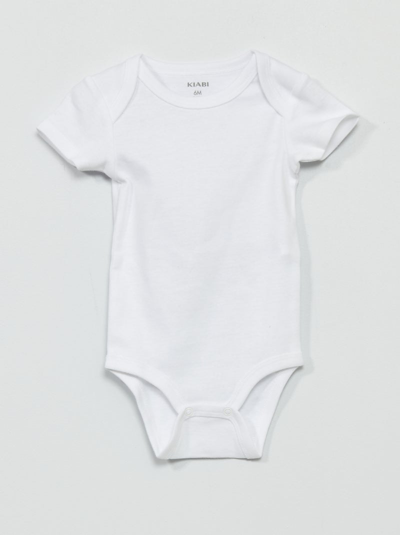 Set van 3 jersey bodies wit - Kiabi