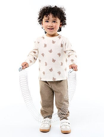 Set van 3 joggingbroeken van French Terry