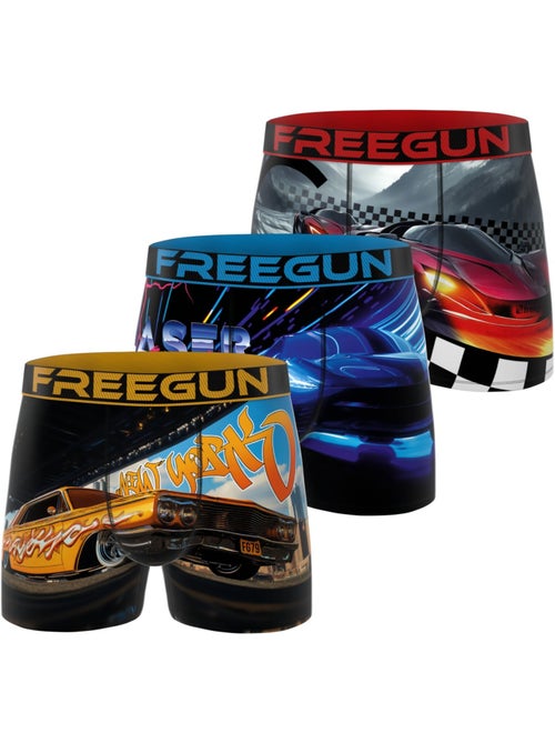 Set van 3 junior boxershorts uit de racers-collectie - Kiabi Set van 3 junior boxershorts uit de racers-collectie - Kiabi