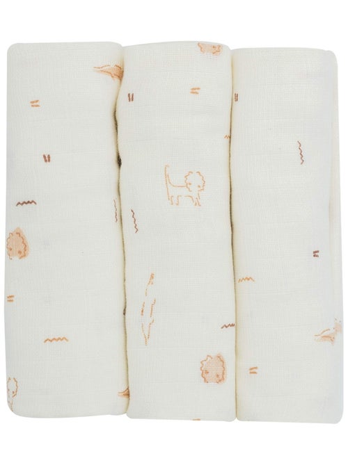 Set van 3 katoenen babyluiers - Kiabi