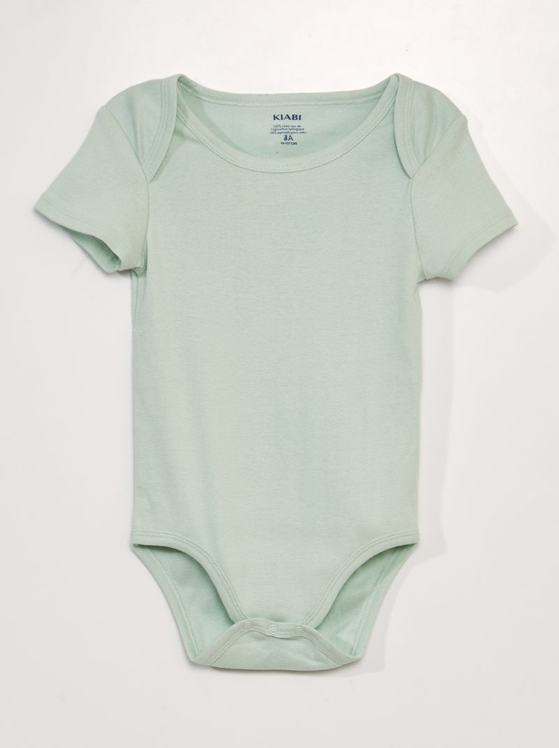 Set van 3 katoenen bodies - gemakkelijk aan te trekken collectie BLAUW - Kiabi