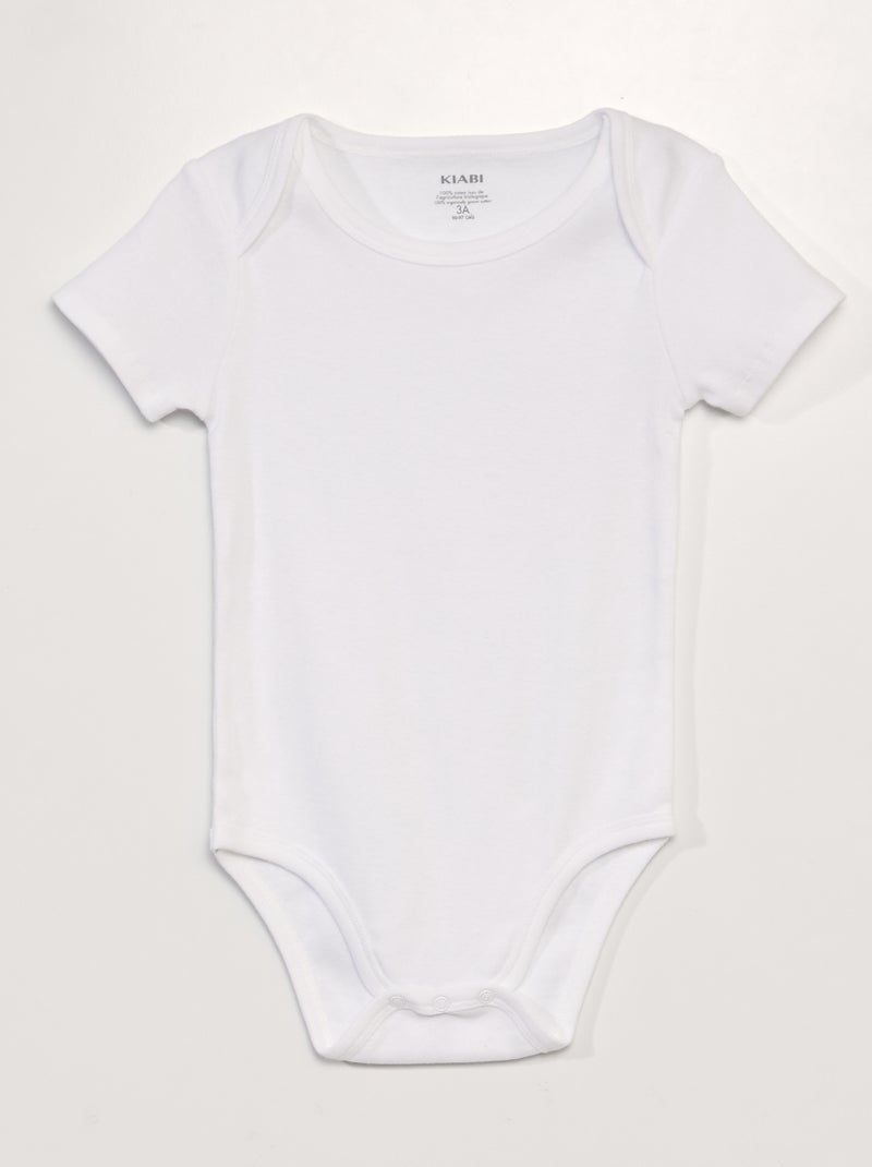 Set van 3 katoenen bodies - gemakkelijk aan te trekken collectie BLAUW - Kiabi