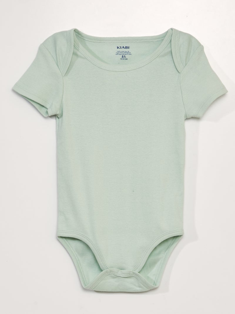 Set van 3 katoenen bodies - gemakkelijk aan te trekken collectie BLAUW - Kiabi