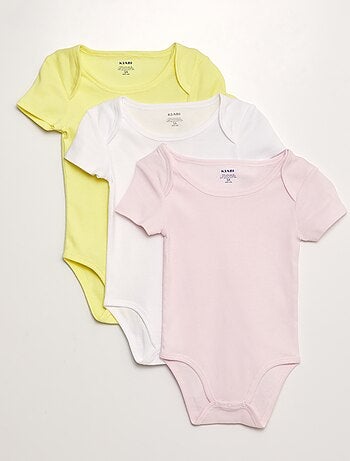 Set van 3 katoenen bodies - gemakkelijk aan te trekken collectie