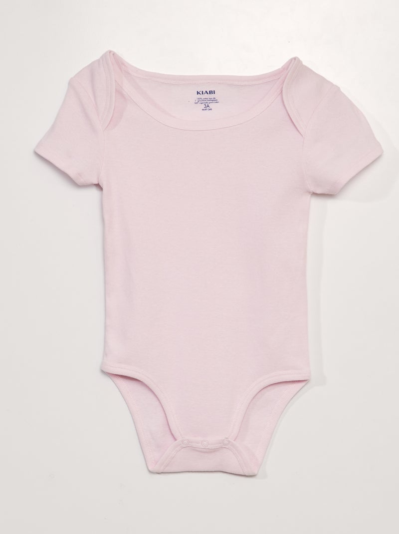 Set van 3 katoenen bodies - gemakkelijk aan te trekken collectie GEEL - Kiabi