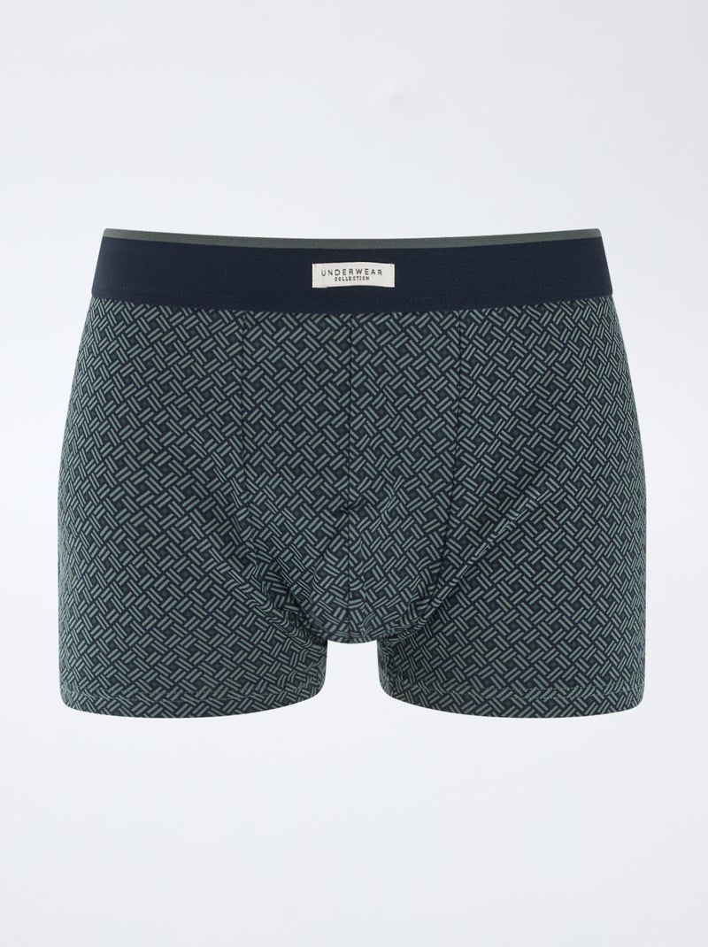 Set van 3 katoenen boxershorts Kaki - Kiabi