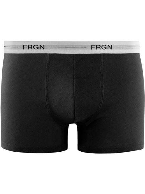 Set van 3 katoenen boxershorts voor kinderen in verschillende kleuren met witte tailleband frgn - Kiabi