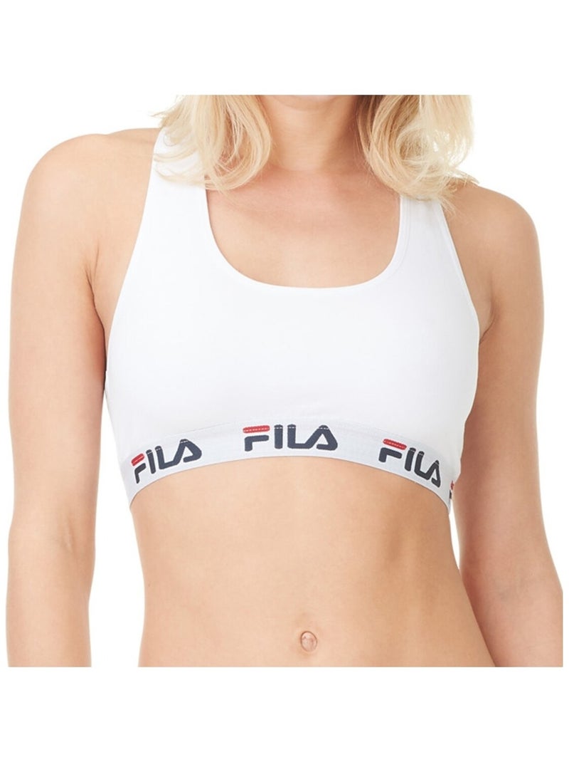 Set van 3 katoenen bralettes voor dames fu6042c effen Zwart - Kiabi