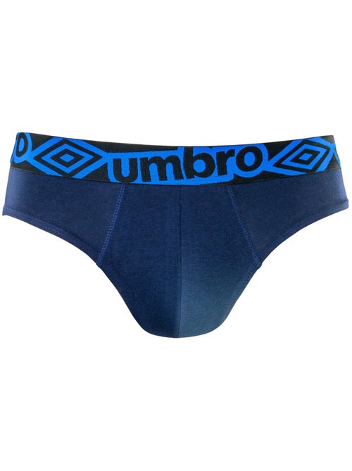 Set van 3 katoenen herenonderbroeken met diamantblauwe tailleband - Kiabi