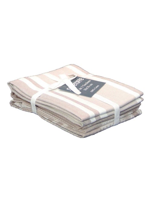 Set van 3 katoenen keukenhanddoeken 50x70 cm - Kiabi Set van 3 katoenen keukenhanddoeken 50x70 cm - Kiabi