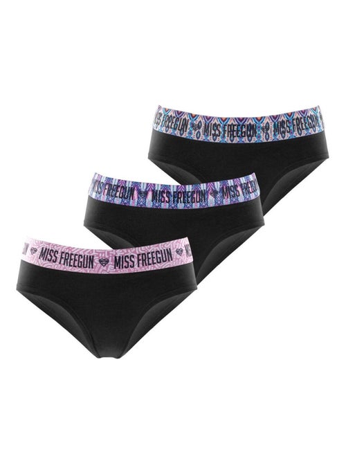 Set van 3 katoenen meisjesonderbroeken ethnik - Kiabi