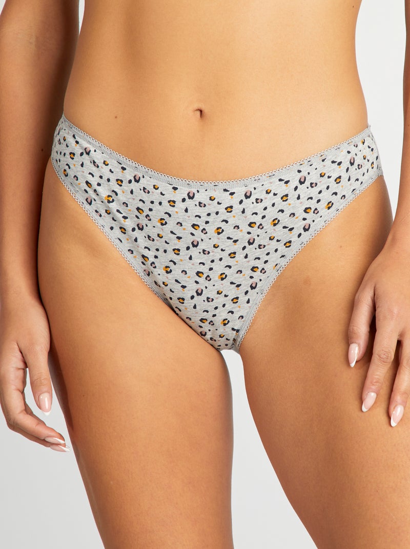 Set van 3 katoenen onderbroekjes BLAUW - Kiabi