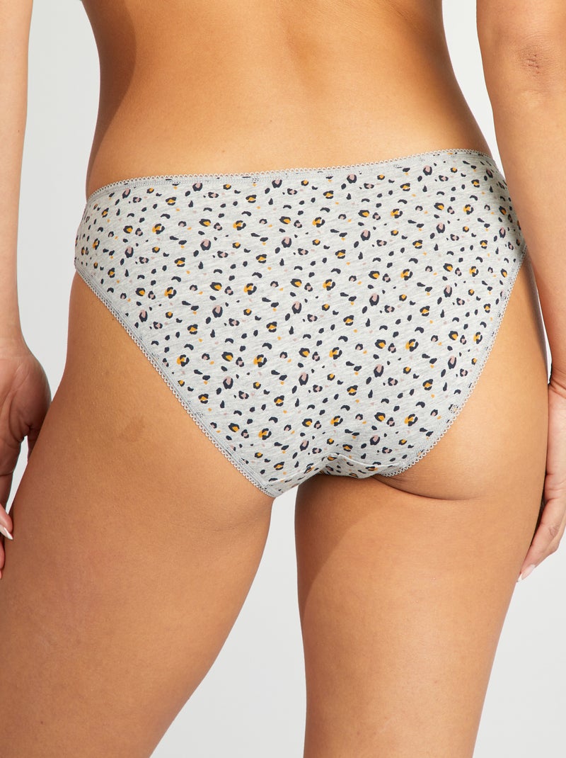 Set van 3 katoenen onderbroekjes BLAUW - Kiabi