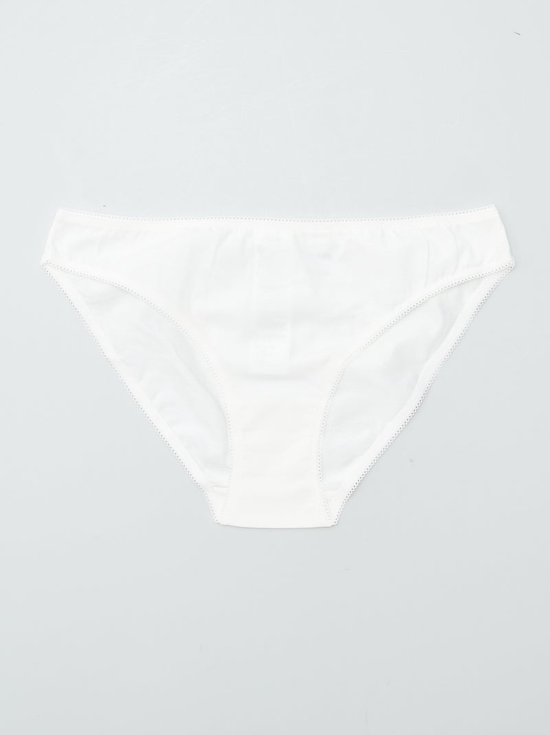 Set van 3 katoenen onderbroekjes BLAUW - Kiabi