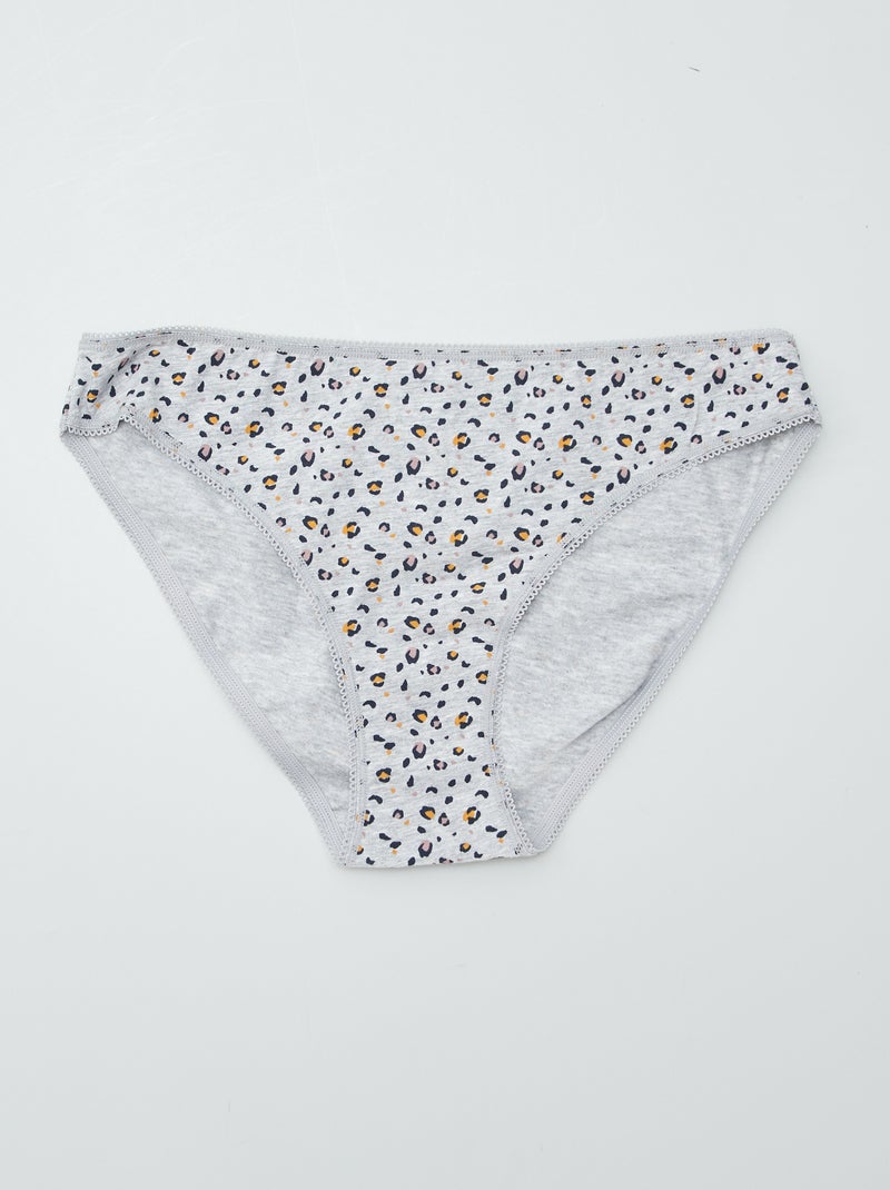 Set van 3 katoenen onderbroekjes BLAUW - Kiabi