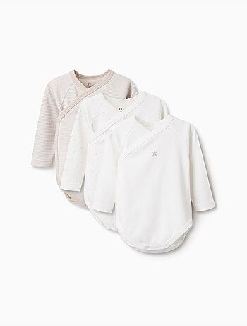 Set van 3 katoenen overslagrompertjes