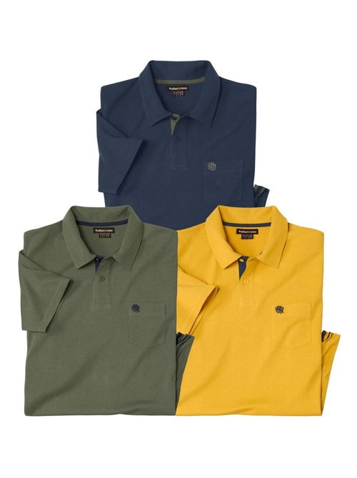 Set van 3 katoenen polo’s Atlas For Men - ATLAS FOR MEN - Kiabi