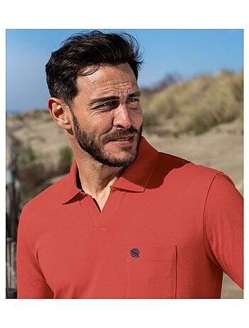 Set van 3 katoenen polo’s zonder knoopjes - ATLAS FOR MEN