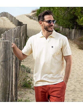 Set van 3 katoenen polo’s zonder knoopjes - ATLAS FOR MEN