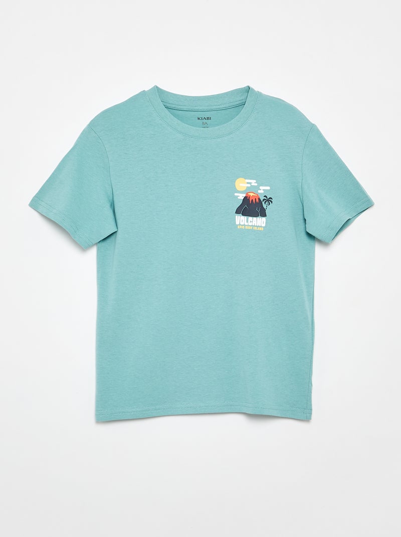 Set van 3 katoenen T-shirts Blauw - Kiabi