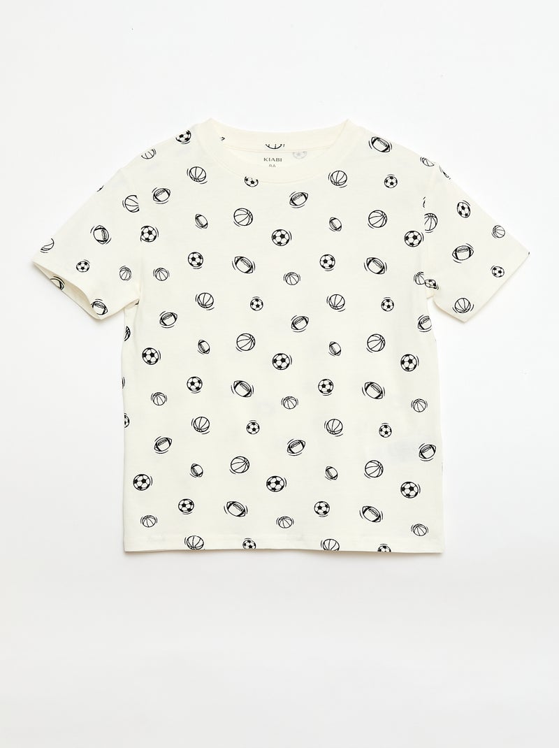 Set van 3 katoenen T-shirts Blauw - Kiabi
