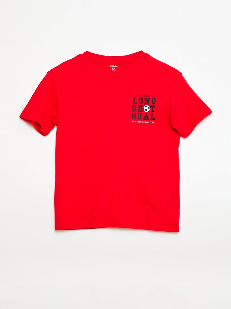 Set van 3 katoenen T-shirts Blauw - Kiabi