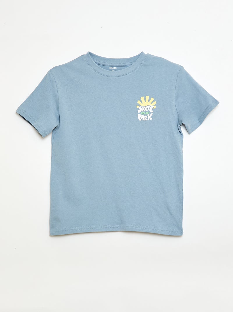 Set van 3 katoenen T-shirts Blauw - Kiabi