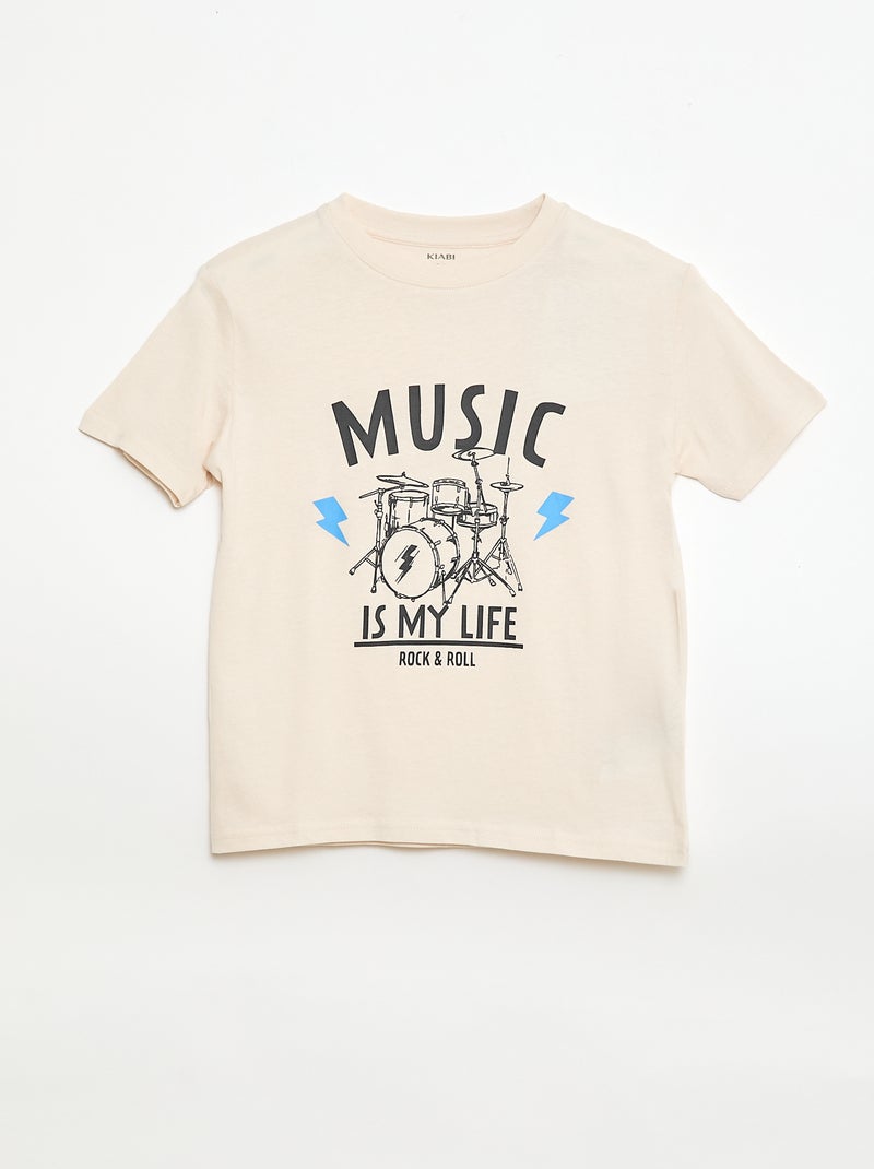Set van 3 katoenen T-shirts Blauw - Kiabi
