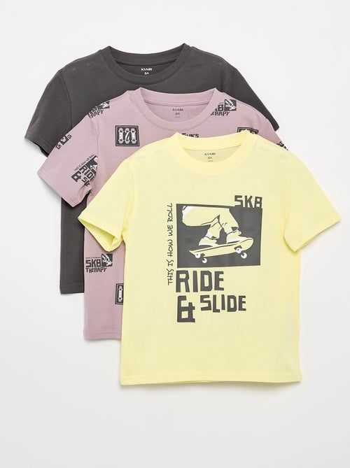 Set van 3 katoenen T-shirts - Kiabi