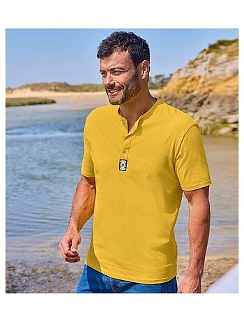 Set van 3 katoenen T-shirts met knopenhals - ATLAS FOR MEN
