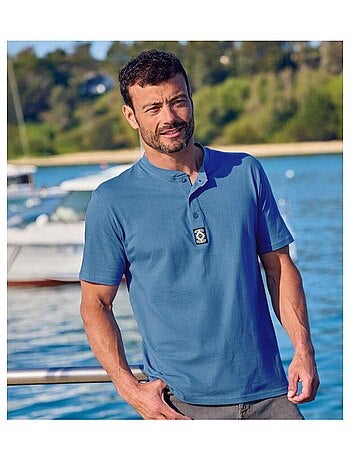 Set van 3 katoenen T-shirts met knopenhals - ATLAS FOR MEN